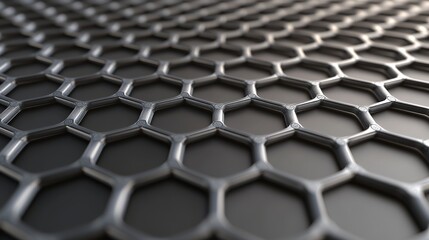 Fototapeta premium Graphene, a remarkable material with a hexagonal molecular structure, offers exceptional transparency and versatile applications