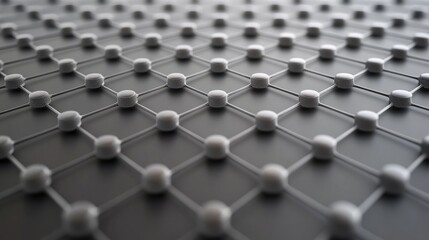 Fototapeta premium Graphene, a remarkable material with a hexagonal molecular structure, offers exceptional transparency and versatile applications