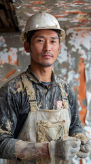 Interior Worker Ready for Renovation [created with generative AI technology]