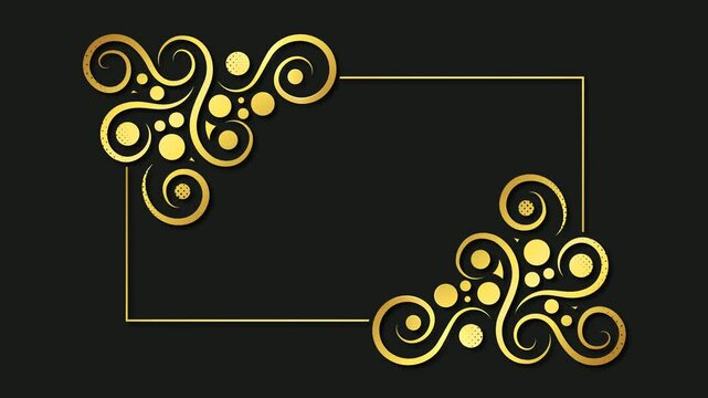 Luxury gold decorative floral frame background