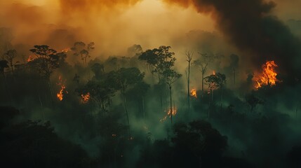 Human-caused blaze scorches rainforest, threatening its delicate ecosystem and the livelihoods of those who depend on it. 