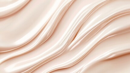 Fototapeta premium Cosmetic cream product texture vector A realistic horizontal banner showcasing a soft and smooth moisturizer smear with copy space for skincare branding