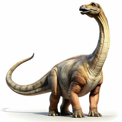 brontosaurus with white background