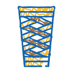 viking cup doodle icon sketch vector. viking cup sign. isolated symbol illustration