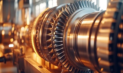 Obraz premium Close-up of a Turbine Blade