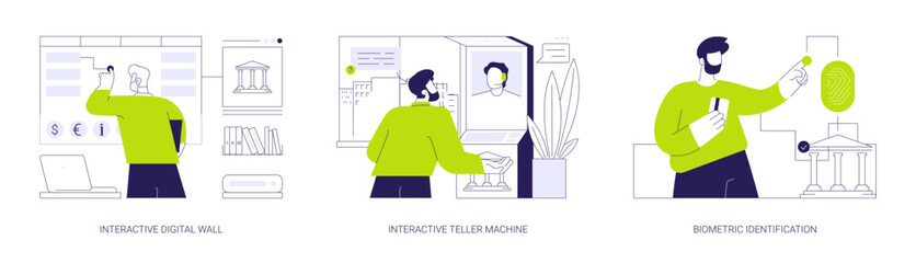 Banking technologies abstract concept vector illustrations.