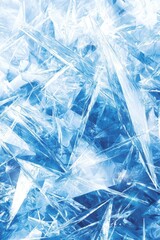 Obraz premium Abstract Icy Blue Texture with Sharp Crystalline Patterns for Winter-Themed Designs
