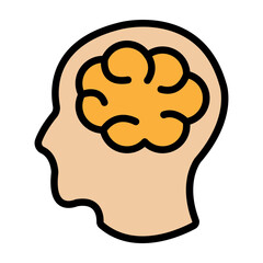 Head Vector Filled Icon Design