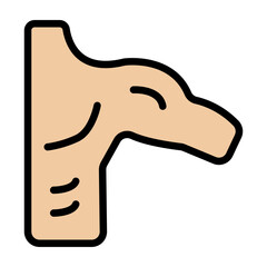 Shoulders Vector Filled Icon Design
