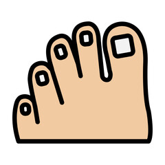 Toenails Vector Filled Icon Design