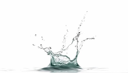 water splash isolated on white