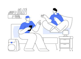 Leisure time isolated cartoon vector illustrations.