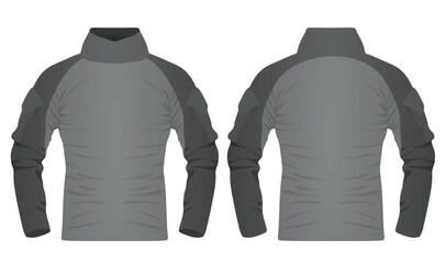 Grey fleece long sleeve. vector