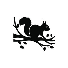 A sleek and modern vector illustration of a stylized squirrel