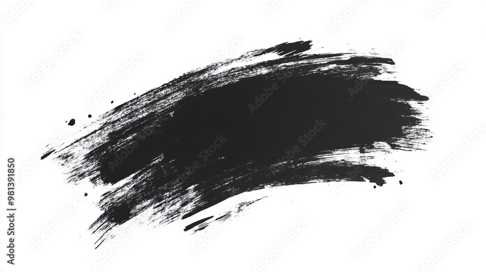 Poster vector black paint and ink brush strokes featuring dirty artistic textures ideal for design elements