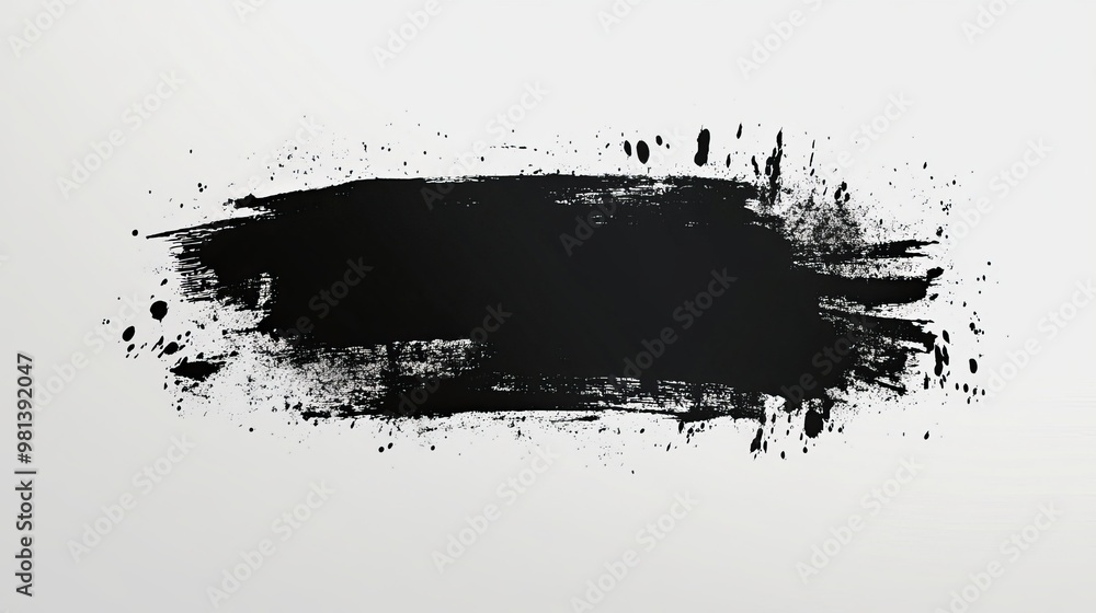 Poster vector black paint and ink brush strokes featuring dirty artistic textures ideal for design elements