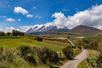 Andean landscape, Cayambe volcano
