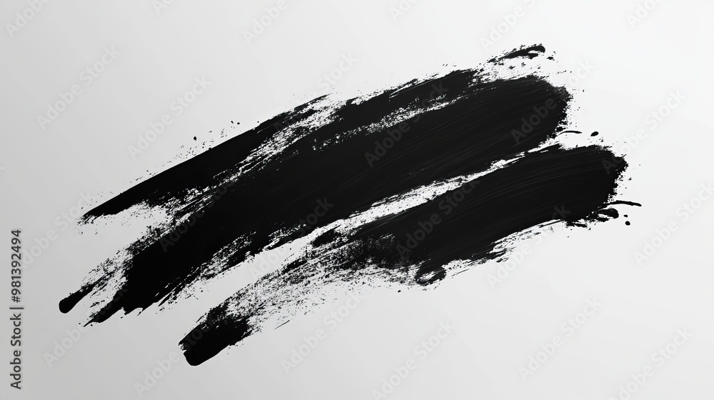 Poster vector black paint and ink brush strokes featuring dirty artistic textures ideal for design elements
