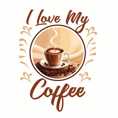 New and unique typography and coffee design for t-shirt