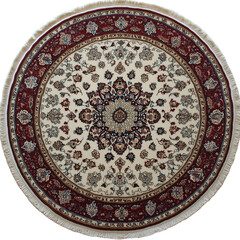 Obraz premium Large rug circle viewed from a top-down perspective with a PNG background