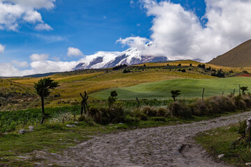 Andean landscape, Cayambe volcano