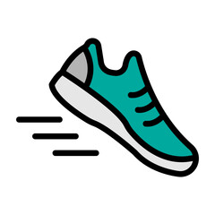 Running Shoe Vector Filled Icon Design