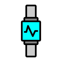 Fitness Tracker Vector Filled Icon Design