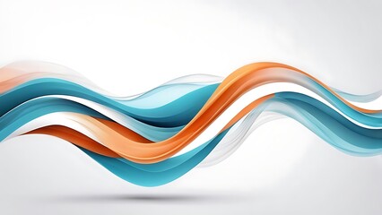 abstract flowing business wave on white background