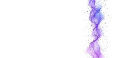 Fototapeta premium data visualization hi-tech futuristic horizontal banner with copy space left in purple violet neon color palette with dots connected on white background
