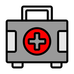First Aid Kit Vector Filled Icon Design