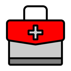 Fototapeta premium Medication Box Vector Filled Icon Design