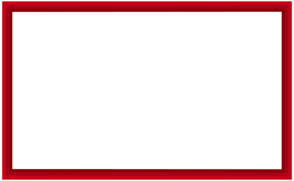 Red frame banner isolated on transparent background, png. Decorative frame png transparent background for your design, text, image, photo and picture. Square red frame with layers. Red wooden frame