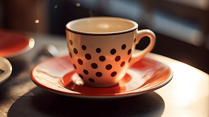 Fototapeta premium cup of coffee on the table