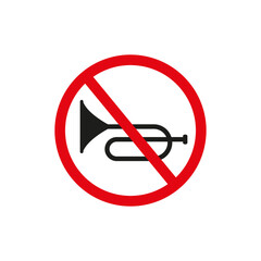 Don't honk the horn. A simple flat vector illustration on a white background