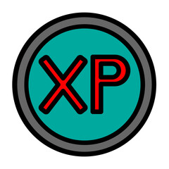 Obraz premium Experience Points (XP) Vector Filled Icon Design