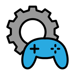 Game Settings Vector Filled Icon Design