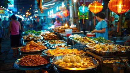 Night Food Market in Asia
