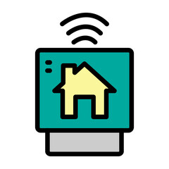 Smart Home Hub Vector Filled Icon Design