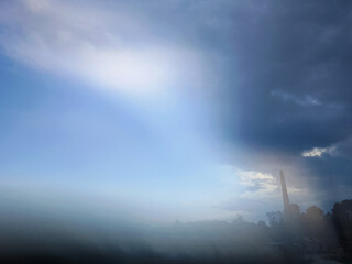 Blur sky on water color