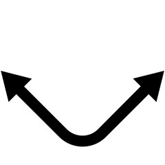 Bottom Curve Arrow Solid Icon