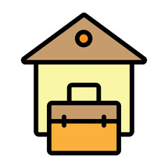 Freelance Work Vector Filled Icon Design