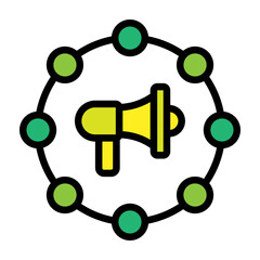 Affiliate Links Vector Filled Icon Design