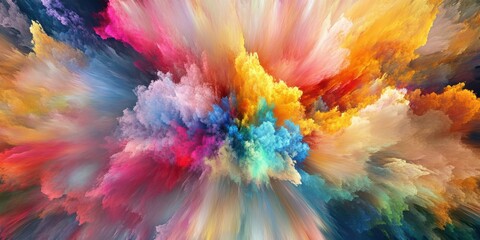 Explosion of Colors Abstract Artistic Background