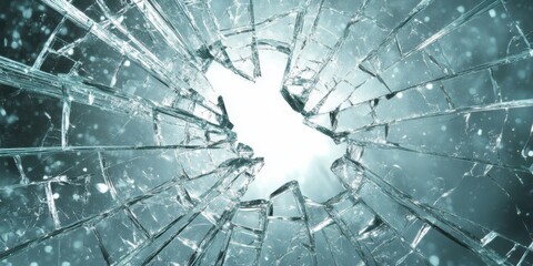 Shattered Glass Texture with Radiating Crack Patterns