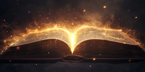captures the magical and mysterious essence of the glowing book