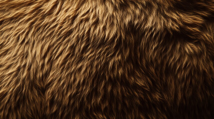 Fototapeta premium Detailed brown bear fur texture with visible color variations. Fur Texture. Illustration