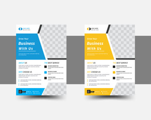 corporate multipurpose minimal official business advertising magazine  flyer with creative corporate flyer design. Corporate & Business Flyer .