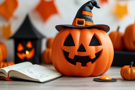 Halloween theme in school encourages themed journal prompts about Halloween experiences