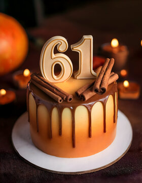 61th birthday cake 