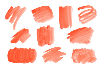 Watercolor blobs, backgrounds, textures. Warm autumn colors. Red, pink. Soft colorful gradients, washes.